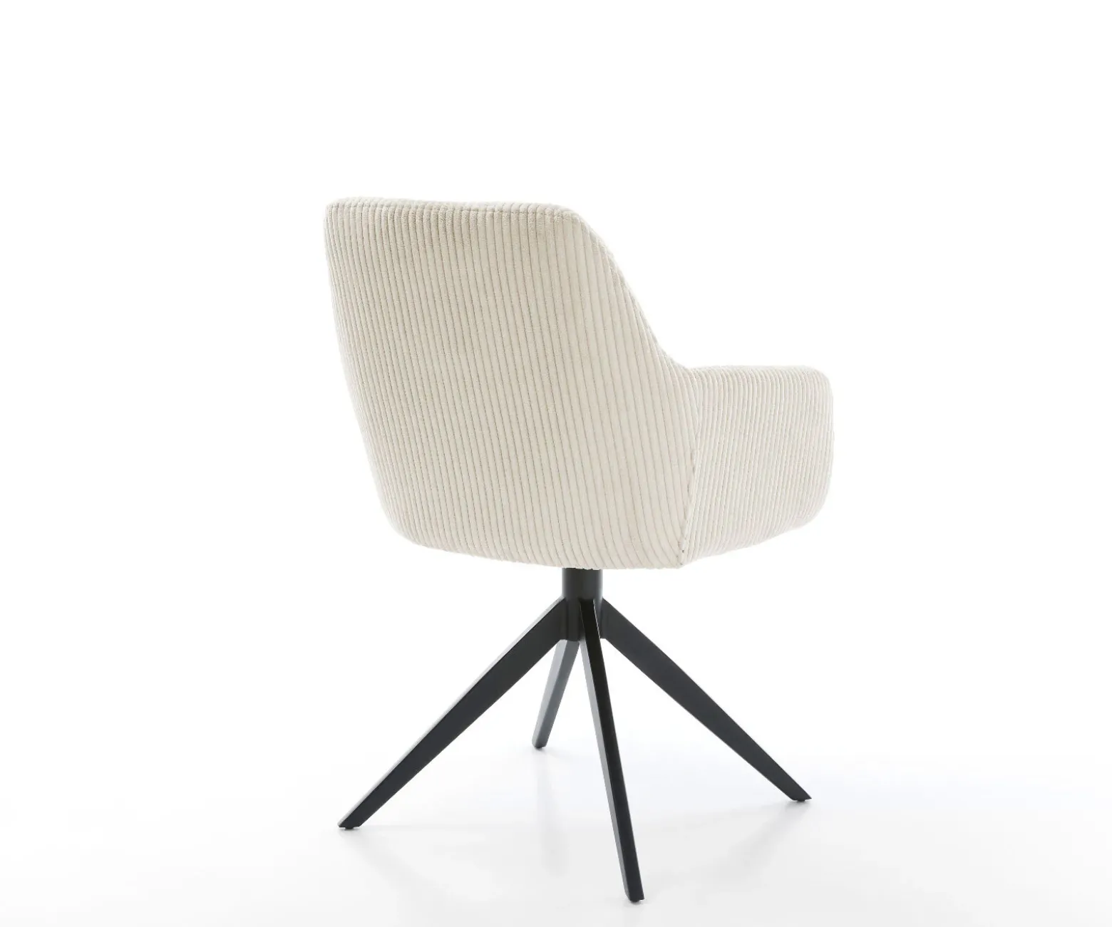 DrehstuhlPejo-Flex Cord Beige Kreuzgestell breit Schwarz 360° drehbar Wippfunktion Taschenfederkern Sofort versandfertig
