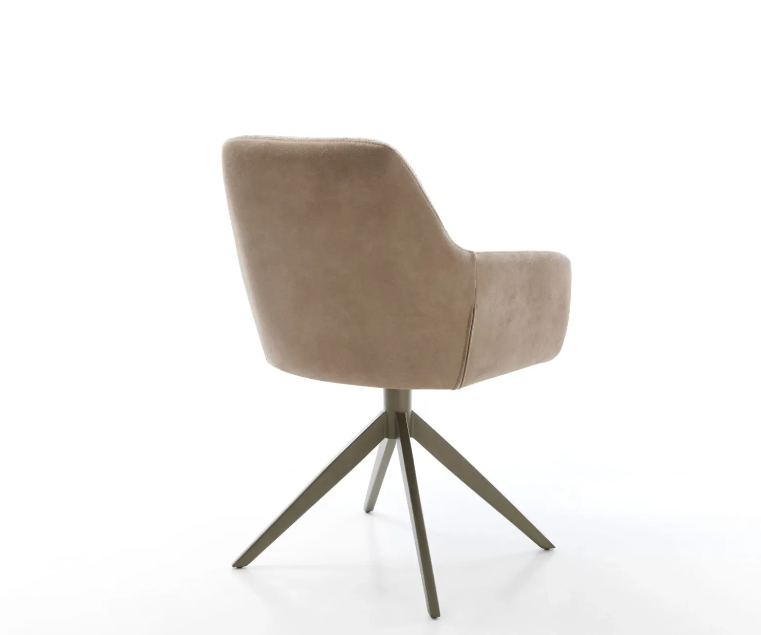 DrehstuhlPejo-Flex Materialmix Schlamm Kreuzgestell breit Effektfinish Titan 360° drehbar Taschenfederkern Sofort versandfertig