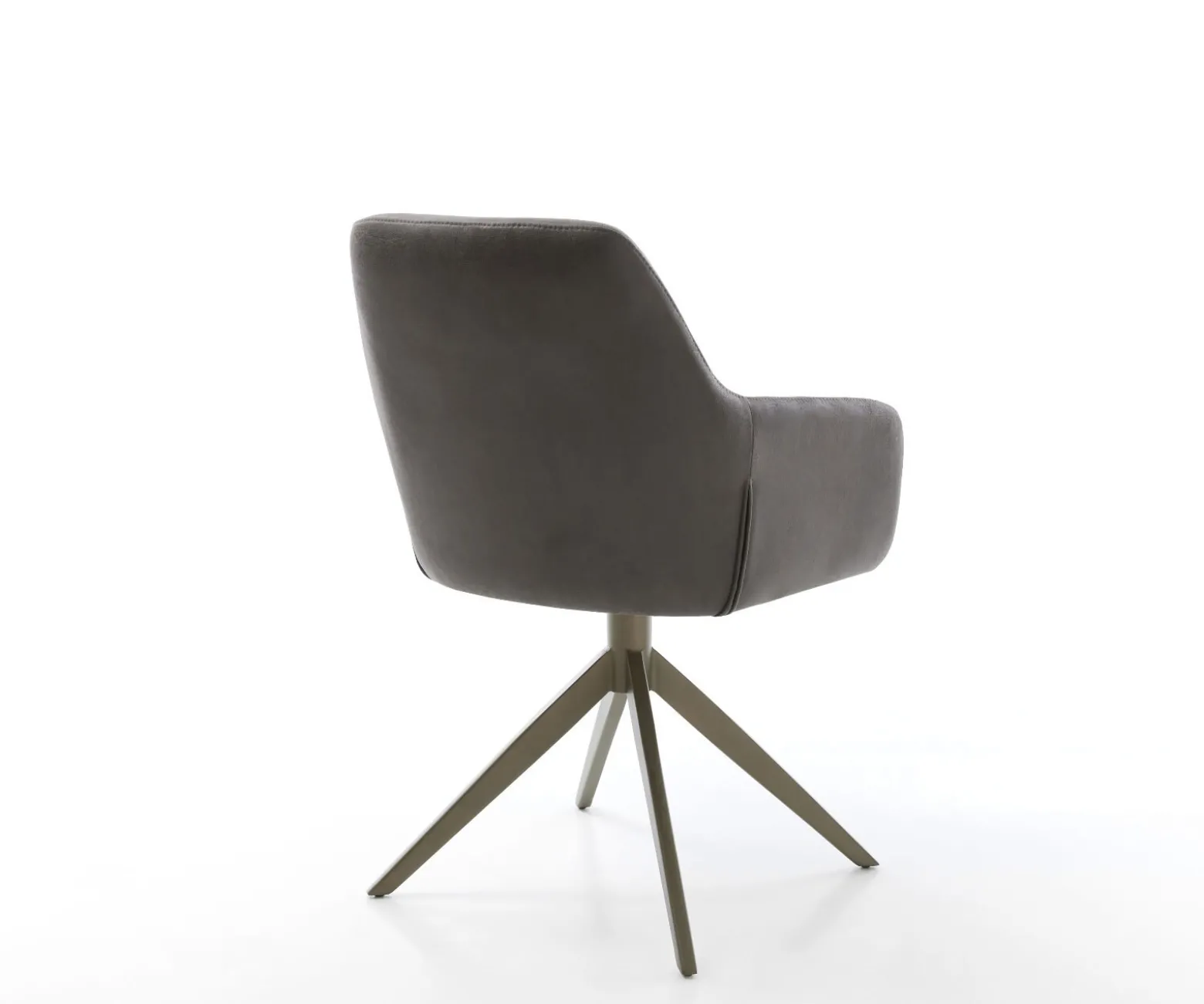 DrehstuhlPejo-Flex Mikrofaser Anthrazit Vintage Kreuzgestell breit Effektfinish Titan 360° drehbar Wippfunktion Taschenfederkern Sofort versandfertig