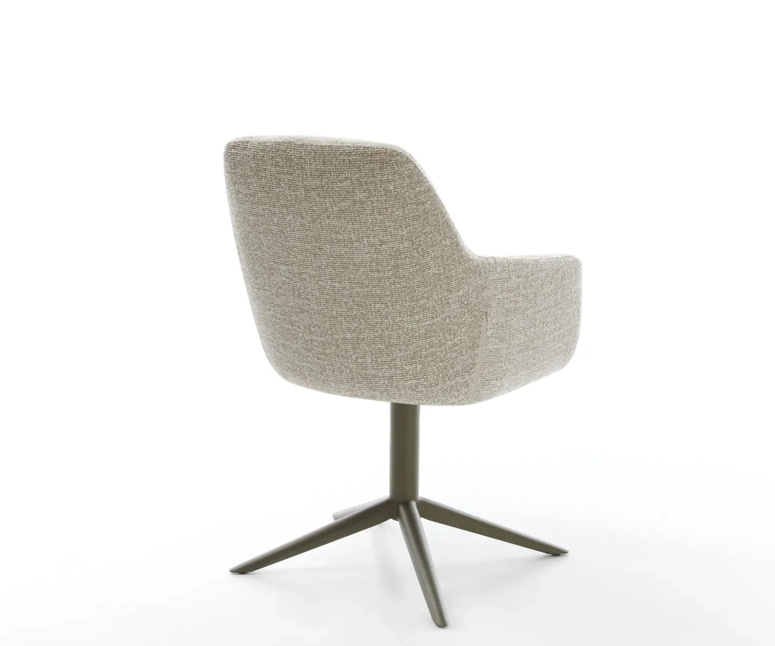 DrehstuhlPejo-Flex Webstoff Soft Beige Fußkreuz Effektfinish Titan 360° drehbar Wippfunktion Taschenfederkern Sofort versandfertig