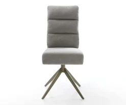 DrehstuhlPela-Flex Strukturstoff Soft Grau Kreuzgestell breit Effektfinish Titan 360° drehbar Wippfunktion Taschenfederkern Sofort versandfertig