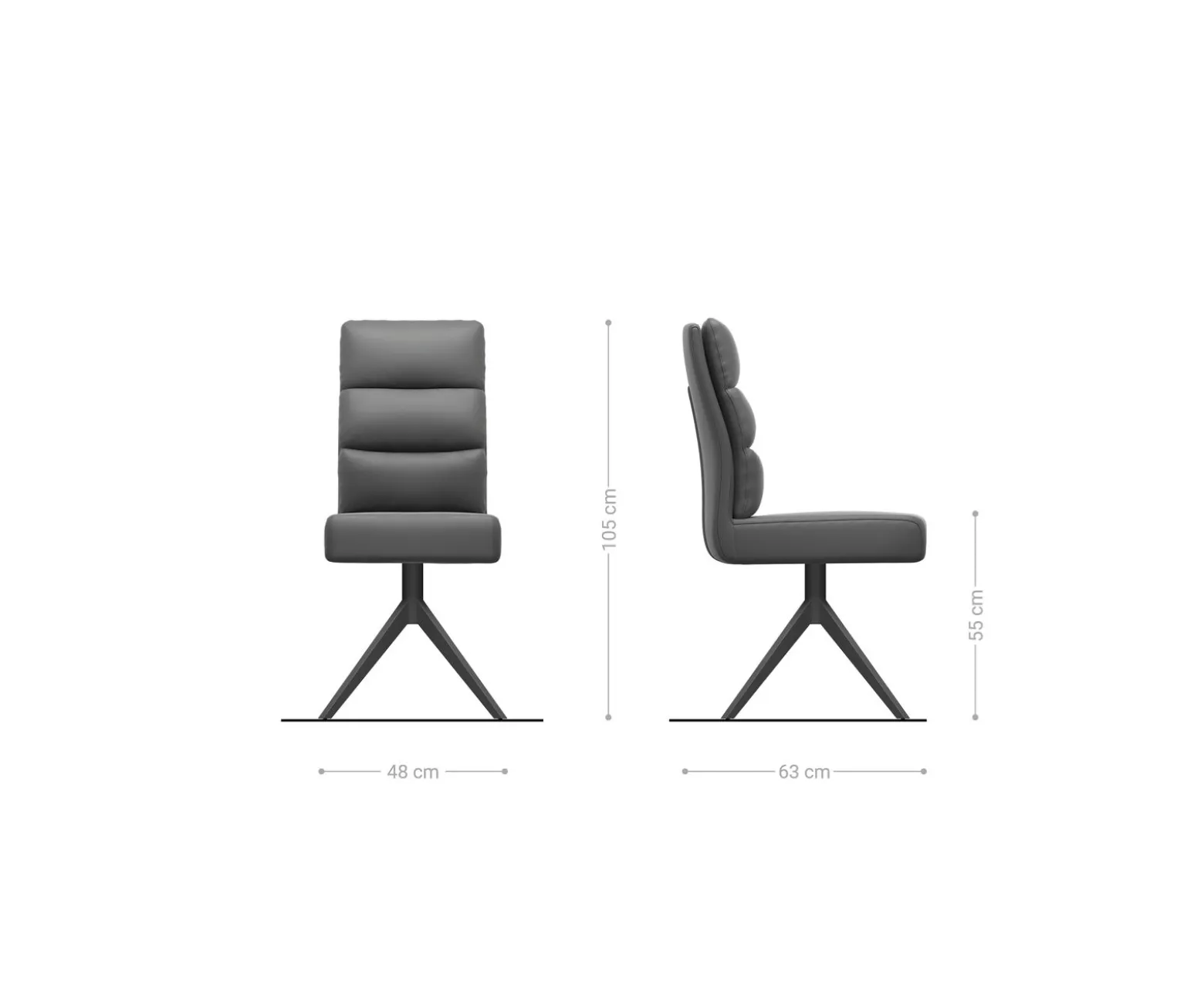 DrehstuhlPela-Flex Webstoff Soft Beige Kreuzgestell breit Graphit 360° drehbar Wippfunktion Taschenfederkern Sofort versandfertig