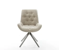 DrehstuhlTaimi-Flex Webstoff Soft Beige Kreuzgestell breit Graphit 360° drehbar Wippfunktion Sofort versandfertig