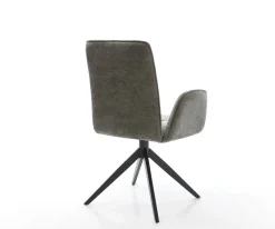 DrehstuhlVinja-Flex Bouclé Soft Schlamm Kreuzgestell breit Schwarz 360° drehbar Wippfunktion Sofort versandfertig
