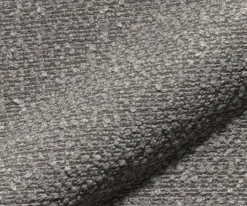 DrehstuhlVinka-Flex mit Armlehnen Bouclé Silbergrau Kreuzgestell breit Schwarz 360° drehbar Wippfunktion Taschenfederkern Sofort versandfertig
