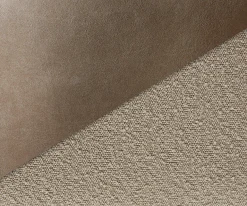 DrehstuhlYago-Flex mit Armlehnen Materialmix Schlamm Fußkreuz Weiß 360° drehbar Wippfunktion Taschenfederkern Sofort versandfertig