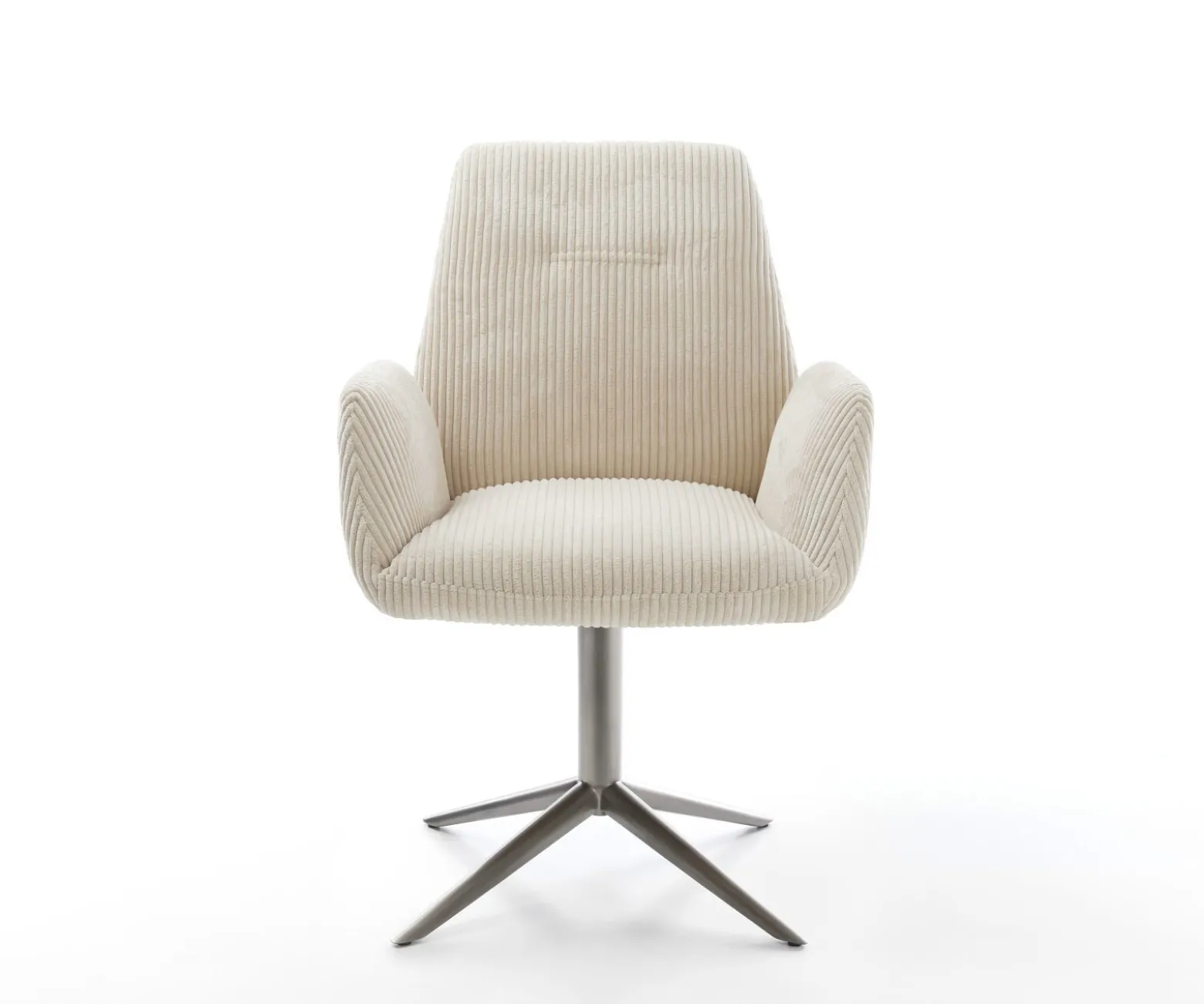 DrehstuhlZoa-Flex Cord Beige Fußkreuz Graphit 360° drehbar Wippfunktion Taschenfederkern Sofort versandfertig