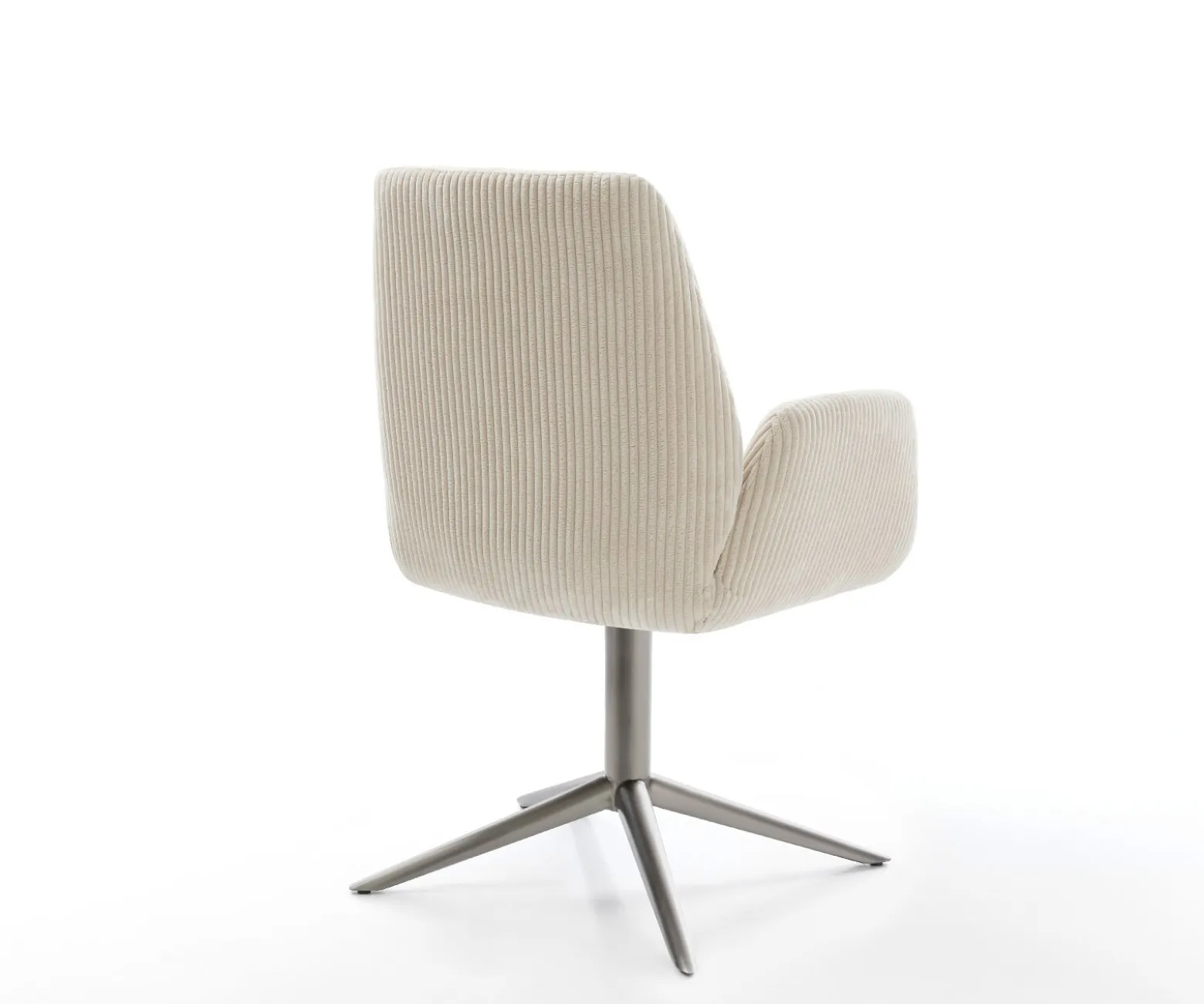 DrehstuhlZoa-Flex Cord Beige Fußkreuz Graphit 360° drehbar Wippfunktion Taschenfederkern Sofort versandfertig
