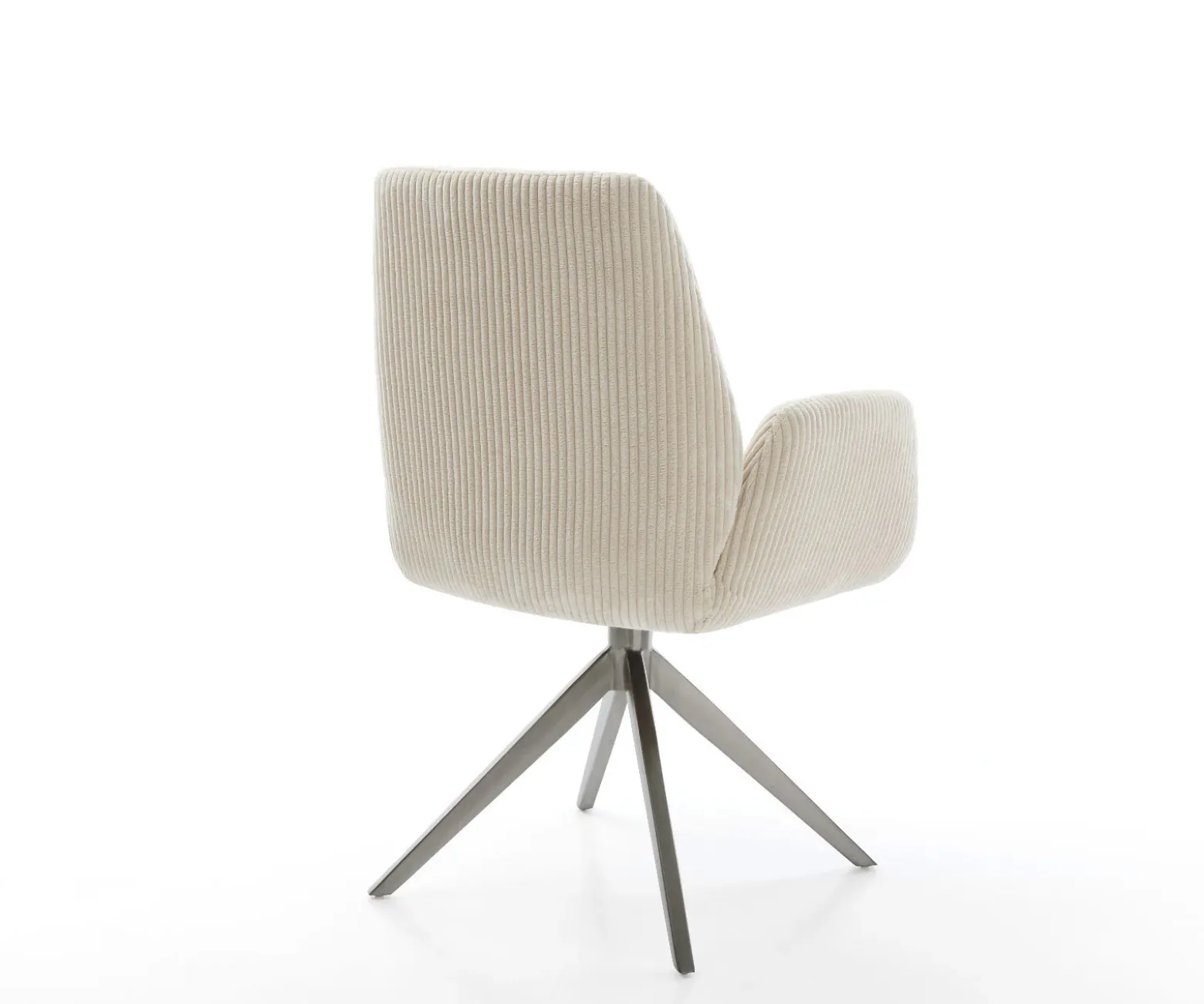 DrehstuhlZoa-Flex Cord Beige Kreuzgestell breit Graphit 360° drehbar Wippfunktion Taschenfederkern Sofort versandfertig
