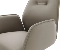 DrehstuhlZoa-Flex Echt-Leder Schlamm Kreuzgestell breit Schwarz 360° drehbar Wippfunktion Taschenfederkern Sofort versandfertig