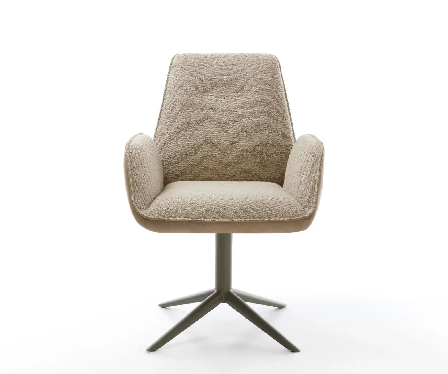 DrehstuhlZoa-Flex Materialmix Schlamm Fußkreuz Effektfinish Titan 360° drehbar Wippfunktion Taschenfederkern Sofort versandfertig