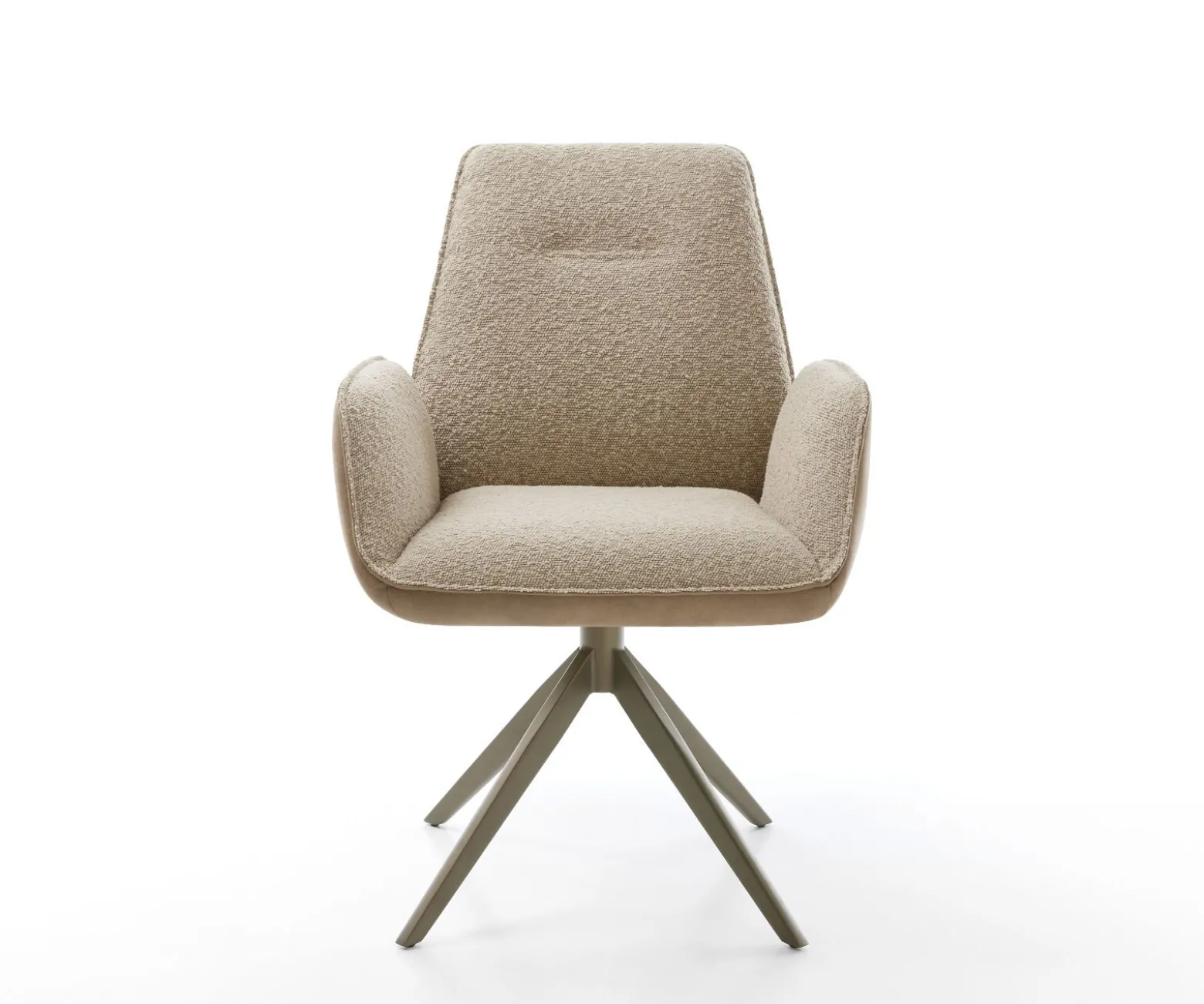 DrehstuhlZoa-Flex Materialmix Schlamm Kreuzgestell breit Effektfinish Titan 360° drehbar Taschenfederkern Sofort versandfertig