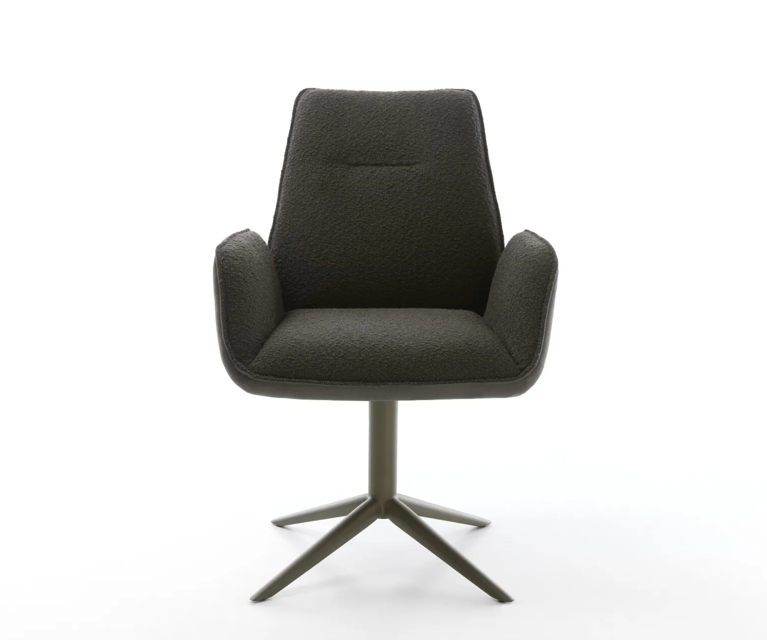 DrehstuhlZoa-Flex Materialmix Schwarz Fußkreuz Effektfinish Titan 360° drehbar Wippfunktion Taschenfederkern Sofort versandfertig