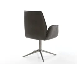 DrehstuhlZoa-Flex Materialmix Schwarz Fußkreuz Graphit 360° drehbar Wippfunktion Taschenfederkern Sofort versandfertig