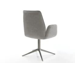 DrehstuhlZoa-Flex Strukturstoff Soft Grau Fußkreuz Graphit 360° drehbar Wippfunktion Taschenfederkern Sofort versandfertig
