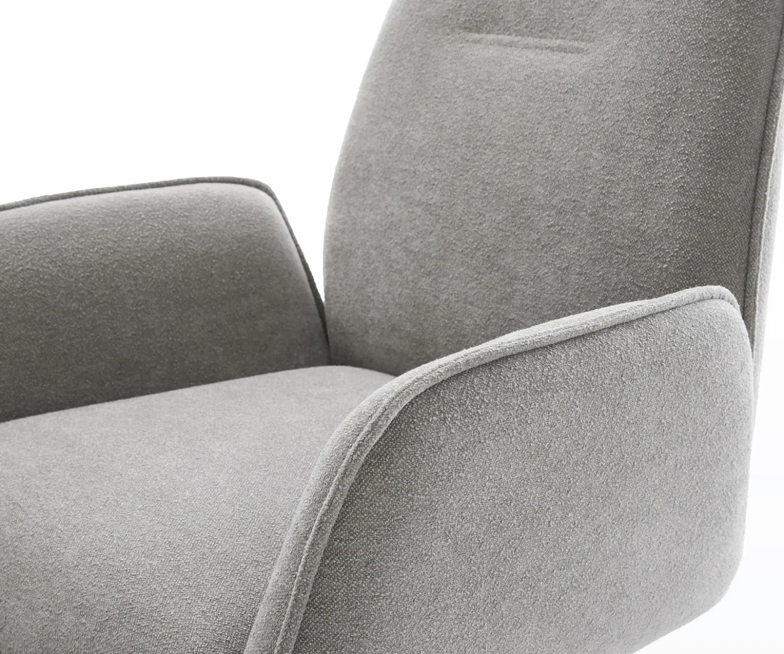 DrehstuhlZoa-Flex Strukturstoff Soft Grau Fußkreuz Schwarz 360° drehbar Wippfunktion Taschenfederkern Sofort versandfertig
