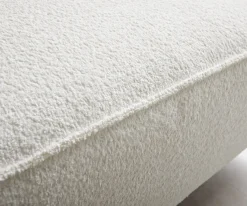 EcksofaSirpio 230x155 cm Bouclé Creme-Weiß Recamiere variabel mit Hocker Sofort versandfertig