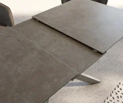 EsstischDaven 160/200x90 cm Keramik Braun Edelstahl ausziehbar Sofort versandfertig