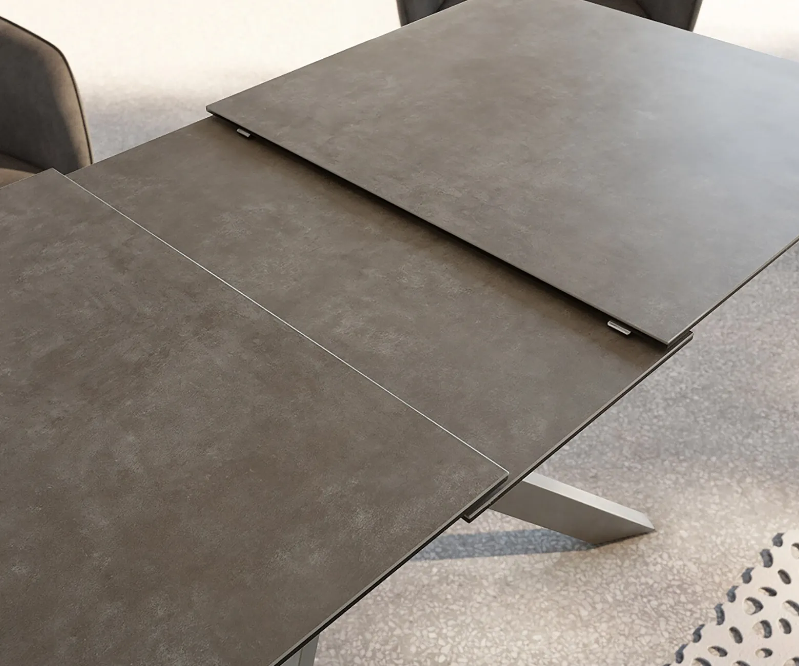 EsstischDaven 160/200x90 cm Keramik Braun Edelstahl ausziehbar Sofort versandfertig