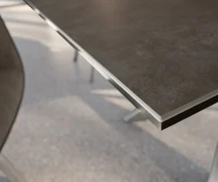 EsstischDaven 160/200x90 cm Keramik Braun Edelstahl ausziehbar Sofort versandfertig