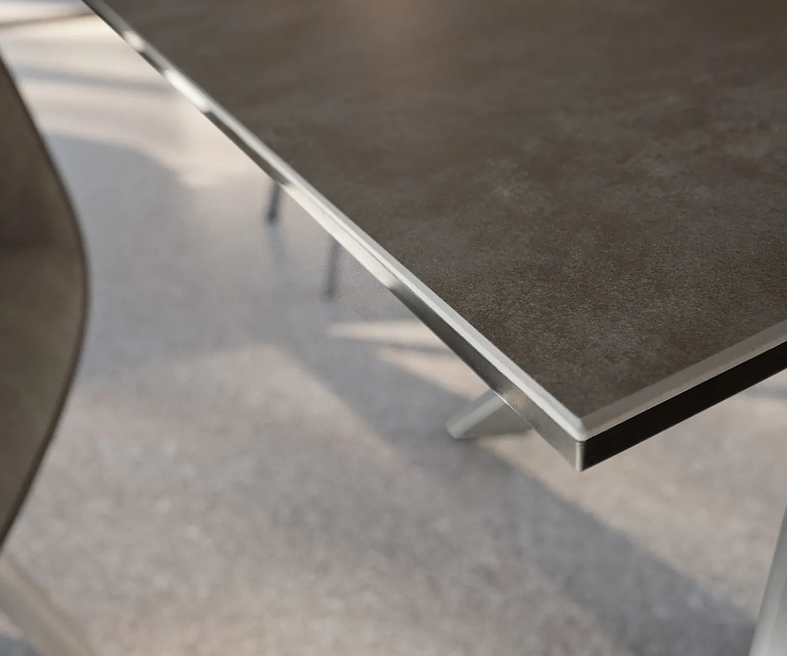 EsstischDaven 160/200x90 cm Keramik Braun Edelstahl ausziehbar Sofort versandfertig