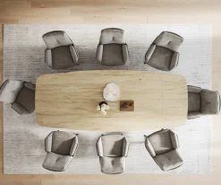 EsstischEdge Boot 200-300x120 cm Keramik Laminam® Sabbia Eichefarbig W-Gestell Metall Schwarz ausziehbar Sofort versandfertig