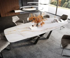 EsstischEdge Boot 200-300x120 cm Keramik Onyx Pearl Spider Flachstahl Edelstahl Graphit ausziehbar Sofort versandfertig