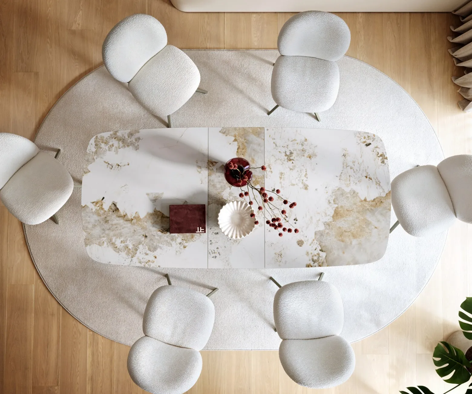 EsstischEdge Boot 180-220x100 Keramik Minas Melange Weiß-Beige Infinity Metall Effektfinish Titan ausziehbar Sofort versandfertig