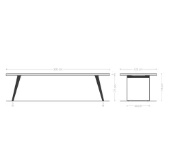 EsstischEdge Boot 300x120x2,5-3 Eiche Natur Edelstahl Schräg Schweizer Kante Versandfertig ca. 14.11.26