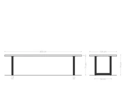 EsstischEdge Boot 300x120x2,5-3 Eiche Natur Edelstahl Breit Schweizer Kante Versandfertig ca. 14.11.26