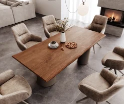 EsstischEdge 200x100 Akazie Braun Troa Metall Effektfinish Titan Live- Sofort versandfertig