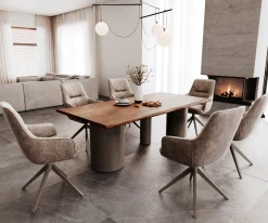 EsstischEdge 200x100 Akazie Braun Troa Metall Effektfinish Titan Live- Sofort versandfertig