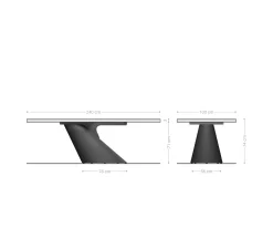 EsstischEdge 240x100 Akazie Natur Cono Metallic Gold Live- Sofort versandfertig