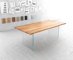 EsstischEdge 200x100 Akazie Natur Glas Live- Sofort versandfertig