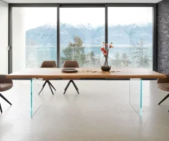 EsstischEdge 260x100 Akazie Natur Glas Live- Sofort versandfertig