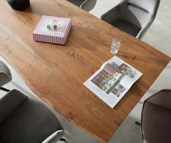 EsstischEdge 200x100 Akazie Natur Metall Schräg Live- Sofort versandfertig