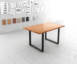 EsstischEdge 140x90 Akazie Natur Metall Schmal schwarz Live- Sofort versandfertig