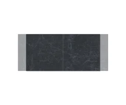 EsstischEdge 180-220x100cm Keramik Laminam®Nero Greco Anthrazit V-Mittelfuß Schwarz ausziehbar Sofort versandfertig