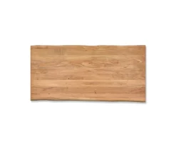 EsstischEdge 200x100cm XL Akazie Natur Edelstahl Silber schräg Live- Sofort versandfertig