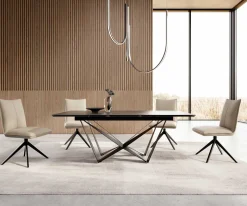 EsstischEdge 200-300x100 Keramik Laminam®Noir Desir Braun Spider Flachstahl Schwarz ausziehbar Sofort versandfertig