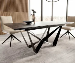 EsstischEdge 200-300x100 Keramik Laminam®Noir Desir Braun Spider Flachstahl Schwarz ausziehbar Sofort versandfertig
