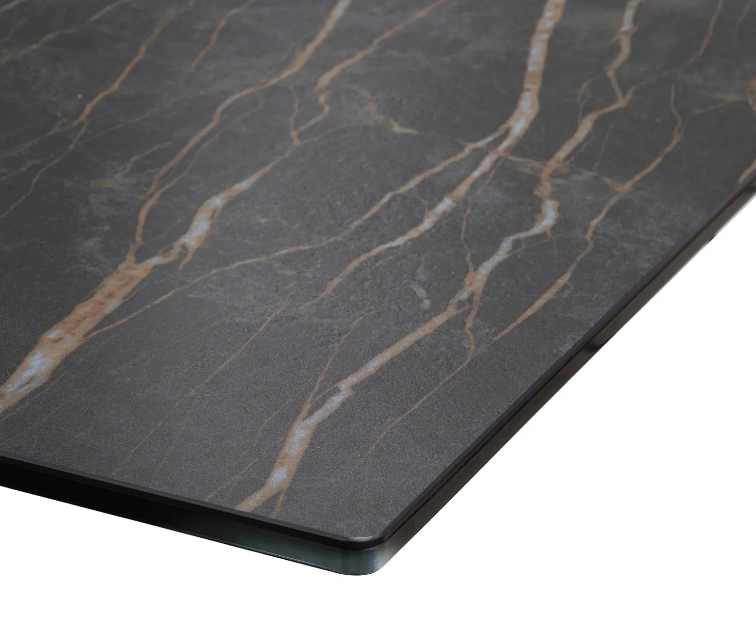 EsstischEdge 200-300x100 Keramik Laminam®Noir Desir Braun Spider Flachstahl Schwarz ausziehbar Sofort versandfertig