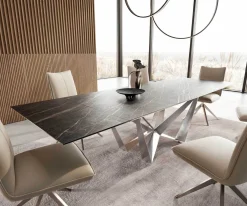 EsstischEdge 200-300x100 Keramik Laminam®Noir Desir Braun Spider Flachstahl Edelstahl ausziehbar Sofort versandfertig