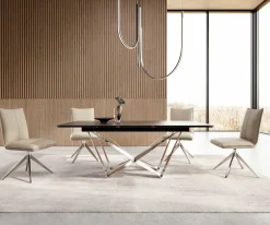 EsstischEdge 200-300x100 Keramik Laminam®Noir Desir Braun Spider Flachstahl Edelstahl ausziehbar Sofort versandfertig