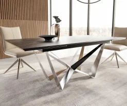 EsstischEdge 200-300x100 Keramik Laminam®Noir Desir Braun Spider Flachstahl Edelstahl ausziehbar Sofort versandfertig
