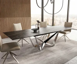 EsstischEdge 200-300x100 Keramik Laminam®Noir Desir Braun Spider Flachstahl Edelstahl ausziehbar Sofort versandfertig