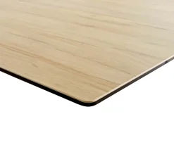 EsstischEdge 180-220x100 Keramik Laminam® Sabbia Eichefarbig W-Gestell Schwarz ausziehbar Sofort versandfertig