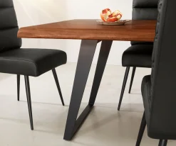 EsstischEdge 260x100 XL Akazie Braun Metall Schräg Live- Sofort versandfertig