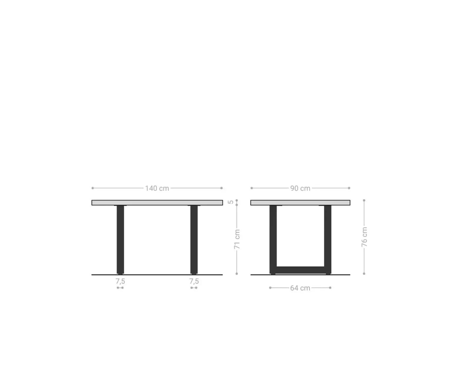 EsstischEdge 140x90 XL Akazie Natur Edelstahl Breit Live- Versandfertig ca. 07.11.26