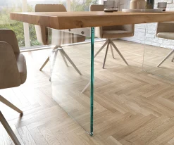 EsstischEdge 180x90 XL Akazie Natur Glas Live- Sofort versandfertig